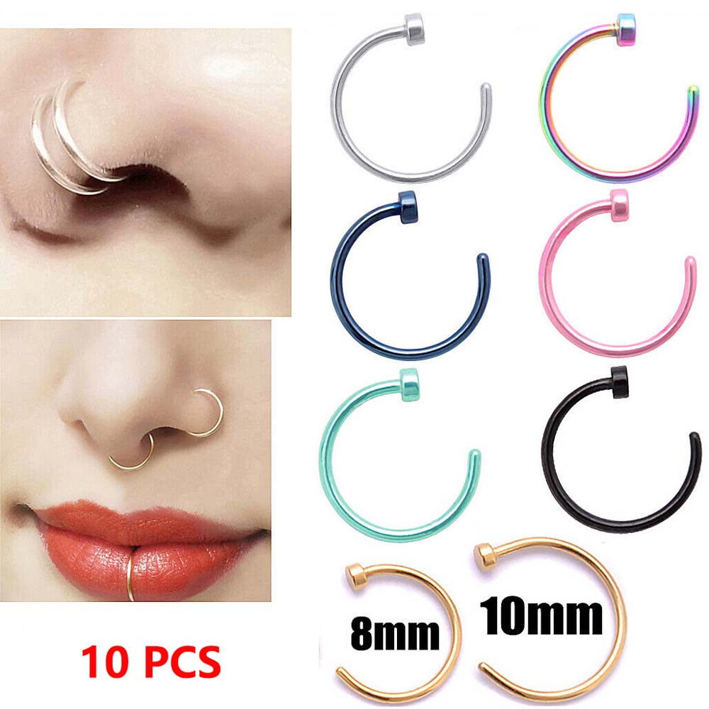 10 Pcs Einfache Ohr Ring Verka – Body Jewelry On Sale Bewertung und Preis