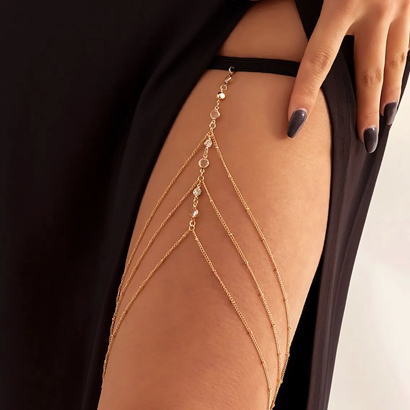 Frauen Sommer Sexy Quaste Mult – Body Jewelry Thigh Chain Bewertung und Preis