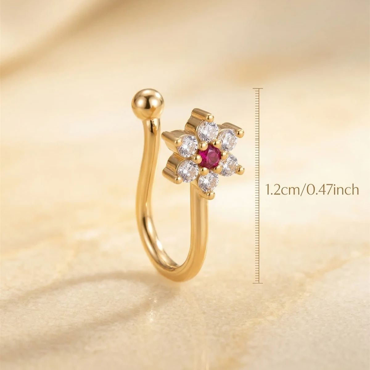 1 Stück Blumenförmiger Nasenri – Body Jewelry On Sale Bewertung und Preis