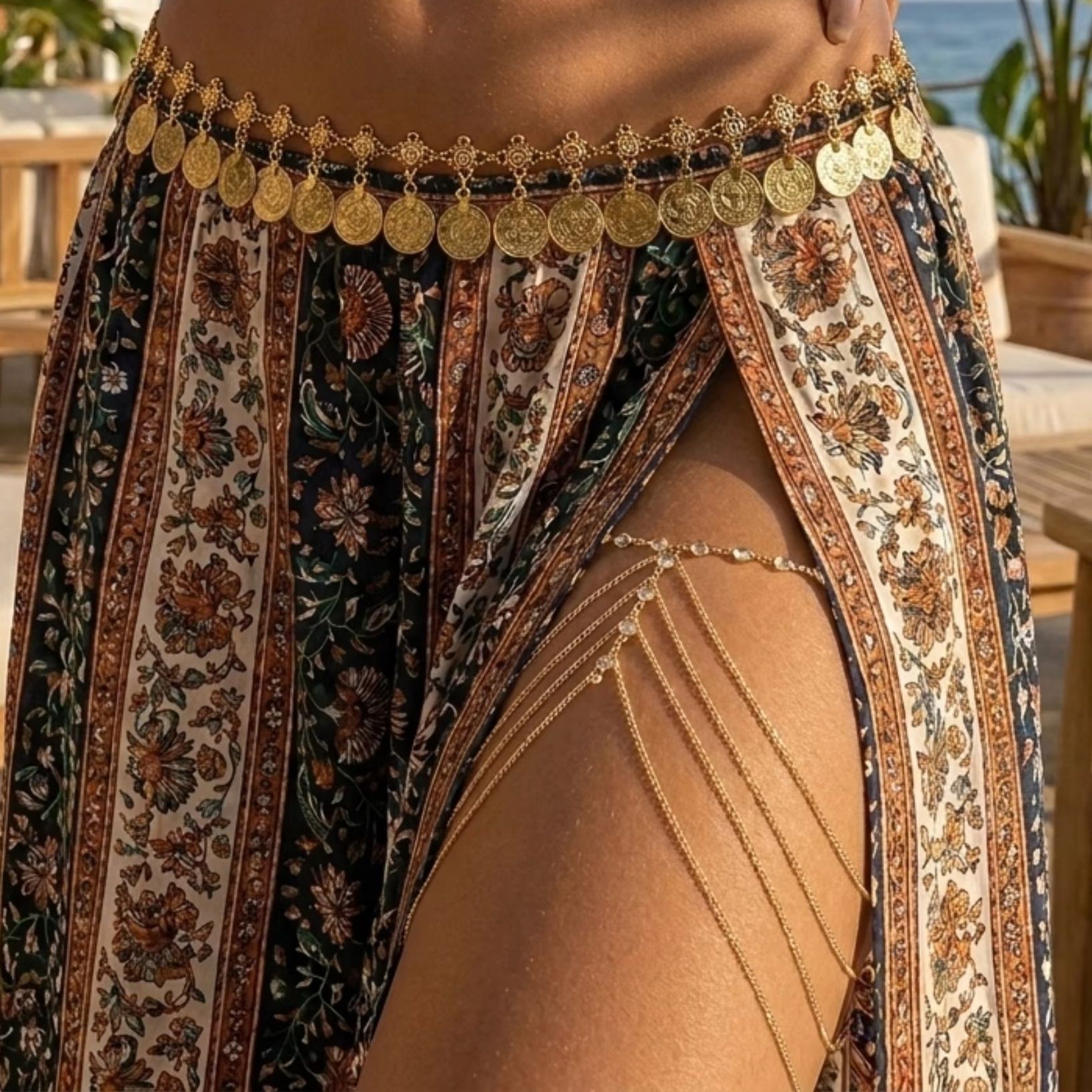 Sexy Kristallperlen-Mehrschich – Body Jewelry Thigh Chain Bewertung und Preis