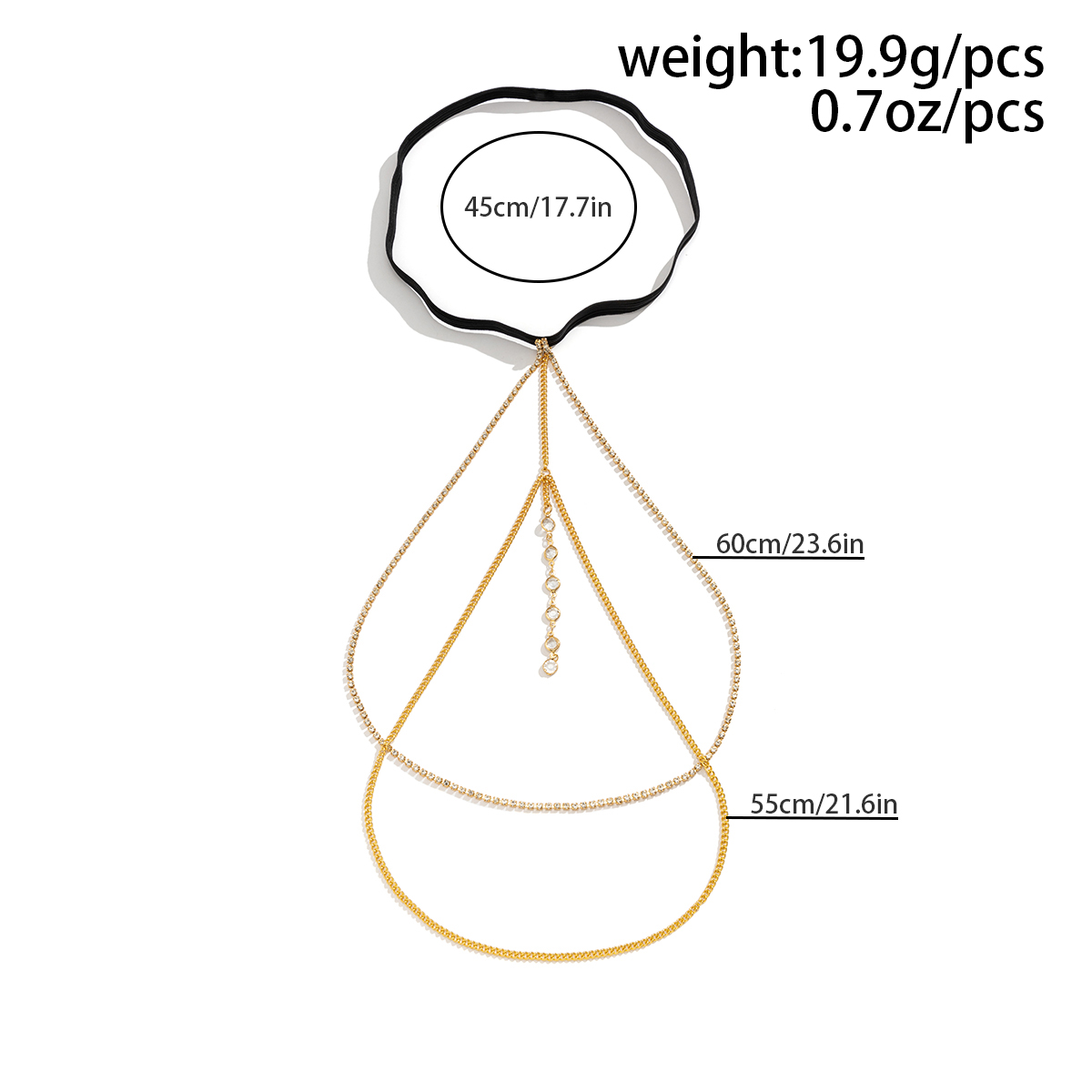 Sexy glänzende Kristall-Mehrsc – Body Jewelry Thigh Chain Bewertung und Preis