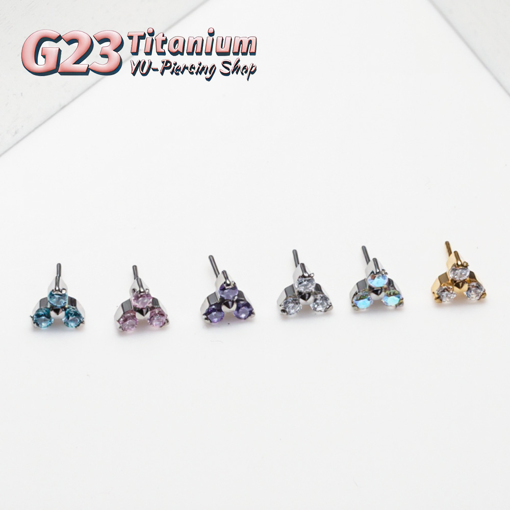 ASTM F136 Titan Trinity CZ Pus – Body Jewelry Threadless Bewertung und Preis
