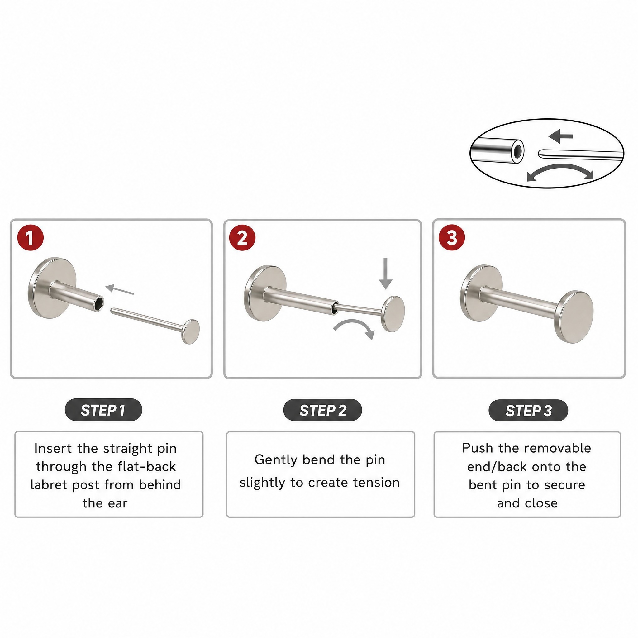 10 Stück ASTM F136 Titan Push- – Body Jewelry Threadless Bewertung und Preis
