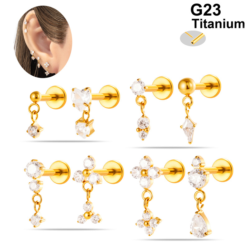 1 Stück G23 Titan 16G Labret S – Body Jewelry Threadless Bewertung und Preis